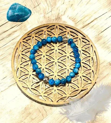 Bracelet apatite bleue